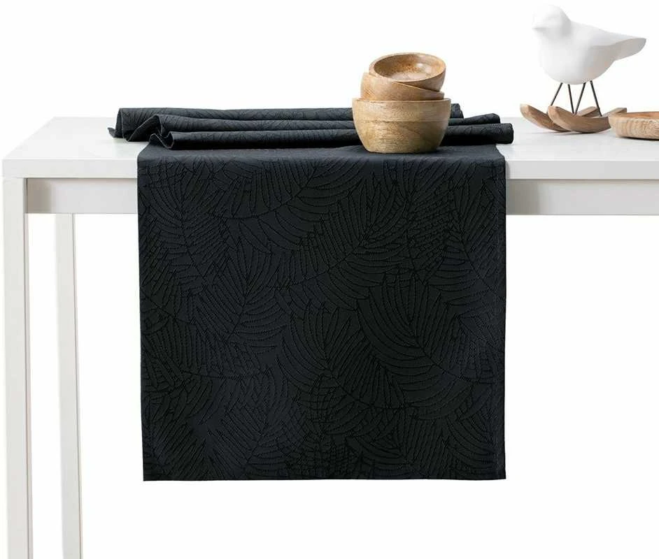 Staltiesė juoda 115×180+35×180 rinkinys AmeliaHome