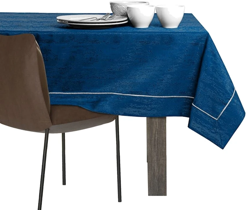 AmeliaHome Staltiesė stačiakampė su įspaustu raštu, AH VESTA, 140 × 320 cm, tamsiai mėlyna
