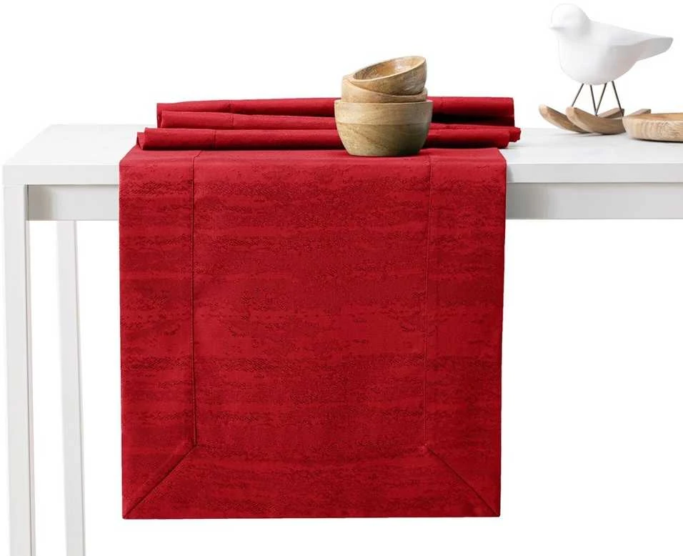 Staltiesių komplektas 115×300+35×300 bordo spalvos AH VESTA
