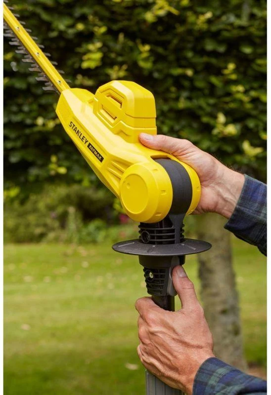 Stanley akumuliatorinės gyvatvorių žirklės aukštam kirpimui SFMCPH845M1, V20, 45cm, 1x4.0Ah