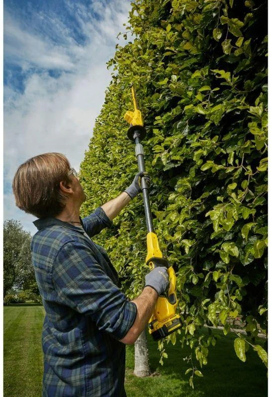 Stanley akumuliatorinės gyvatvorių žirklės aukštam kirpimui SFMCPH845M1, V20, 45cm, 1x4.0Ah
