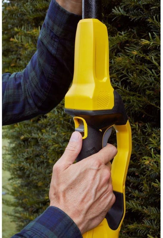 Stanley akumuliatorinės gyvatvorių žirklės aukštam kirpimui SFMCPH845M1, V20, 45cm, 1x4.0Ah