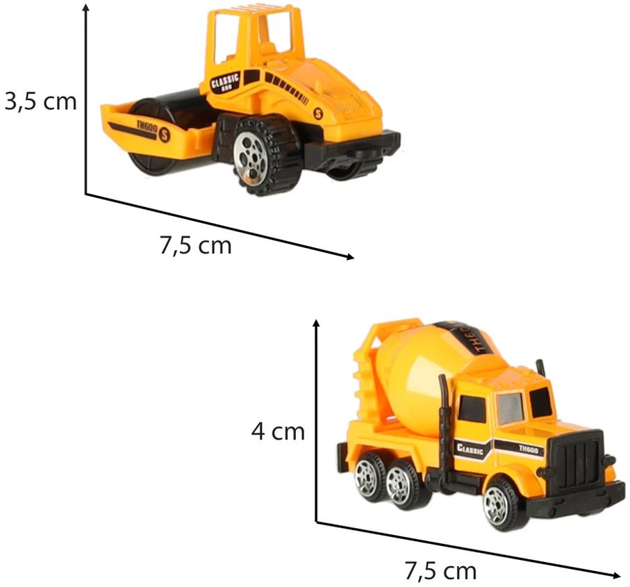 Ikonka Statybinės technikos automobilių komplektas 6 vnt