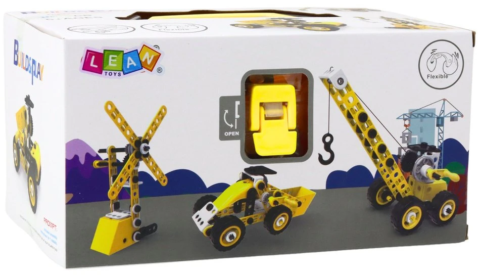 Lean Toys Konstruktorius Mašinėlių Rinkinys 8/1 100 vnt.