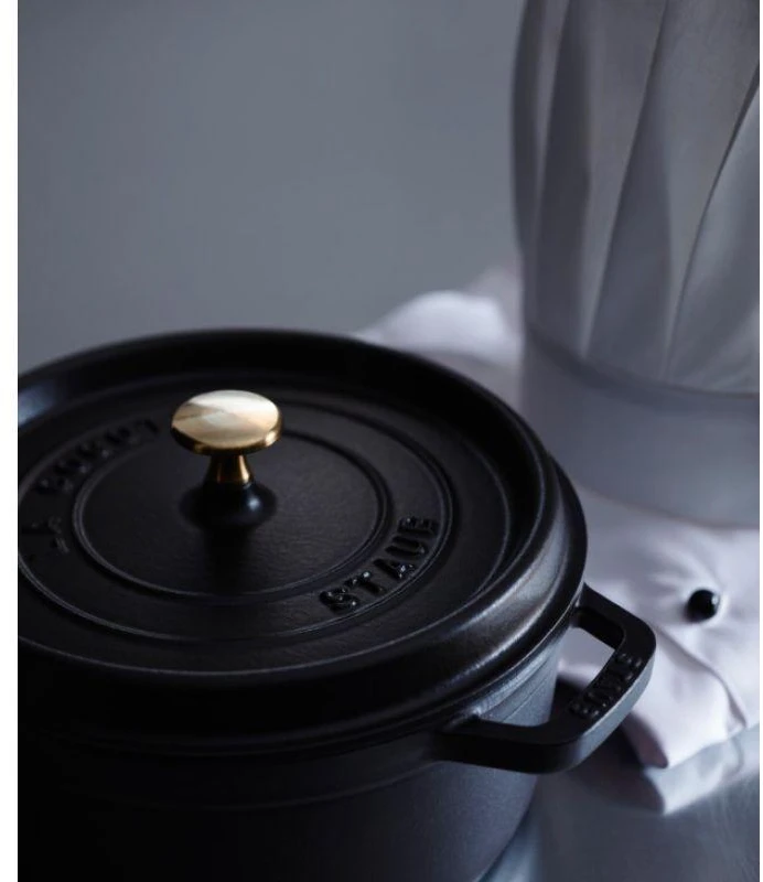 STAUB kepimo indas Round Cocotte, 28 cm, Juodas