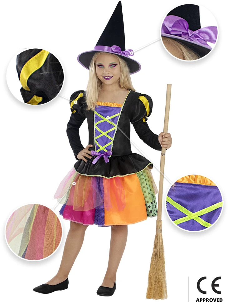 Stebuklingos raganos kostiumas mergaitėms – Helovinas
