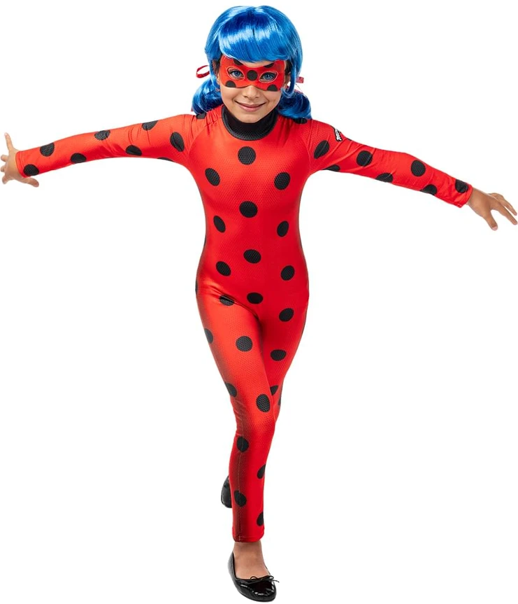 Stebuklingosios Boružėlės kostiumas mergaitėms - „Stebuklingoji Boružėlė ir juodasis Katinas" (Miraculous: Tales of Ladybug & Cat Noir)