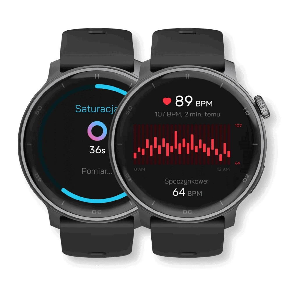 Stelio Activ GPS 46 mm juodas išmanusis laikrodis