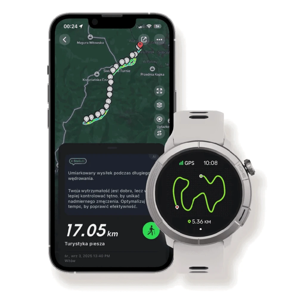 Stelio Activ Pro GPS išmanusis laikrodis 46 mm, titano