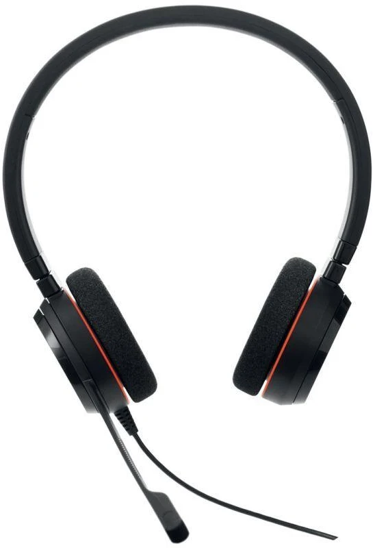 Ausinės JABRA EVOLVE 20 UC Stereo USB su lankeliu ant galvos triukšmo slopinimas USB jungtis su užtildymo mygtuku ir garsumo valdymu ant laido