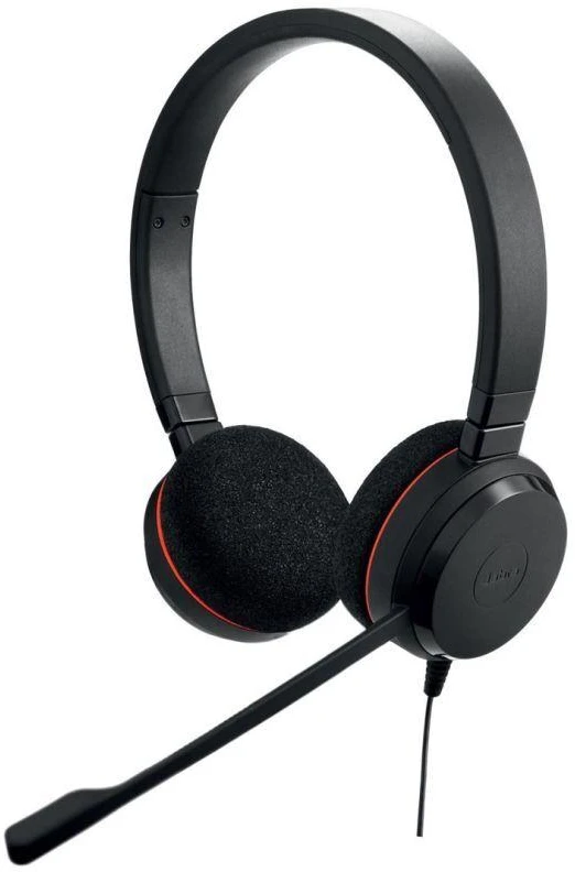 Ausinės JABRA EVOLVE 20 UC Stereo USB su lankeliu ant galvos triukšmo slopinimas USB jungtis su užtildymo mygtuku ir garsumo valdymu ant laido