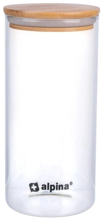 Alpina - Glass food container with lid 1250 ml 10 x 21 cm