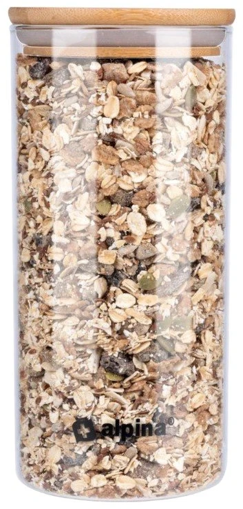 Alpina - Glass food container with lid 1250 ml 10 x 21 cm
