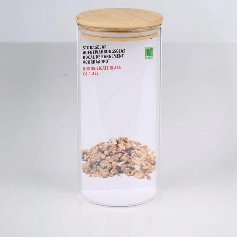 Alpina - Glass food container with lid 1250 ml 10 x 21 cm