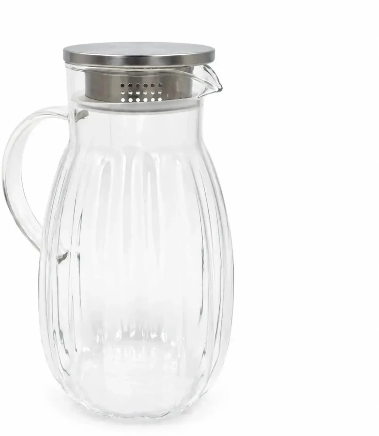 Stiklinis ąsotis su metaliniu dangteliu 1800 ml