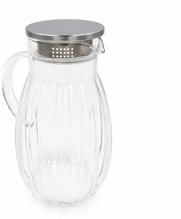 Stiklinis ąsotis su metaliniu dangteliu 1800 ml