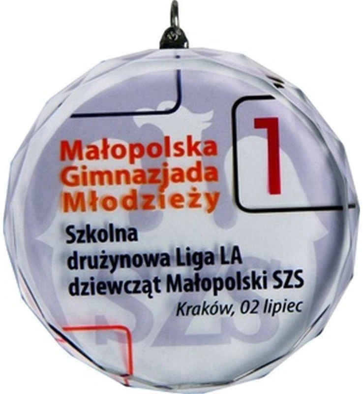 Stiklinis medalis su LuxorJet spalvota spauda ir dėklu