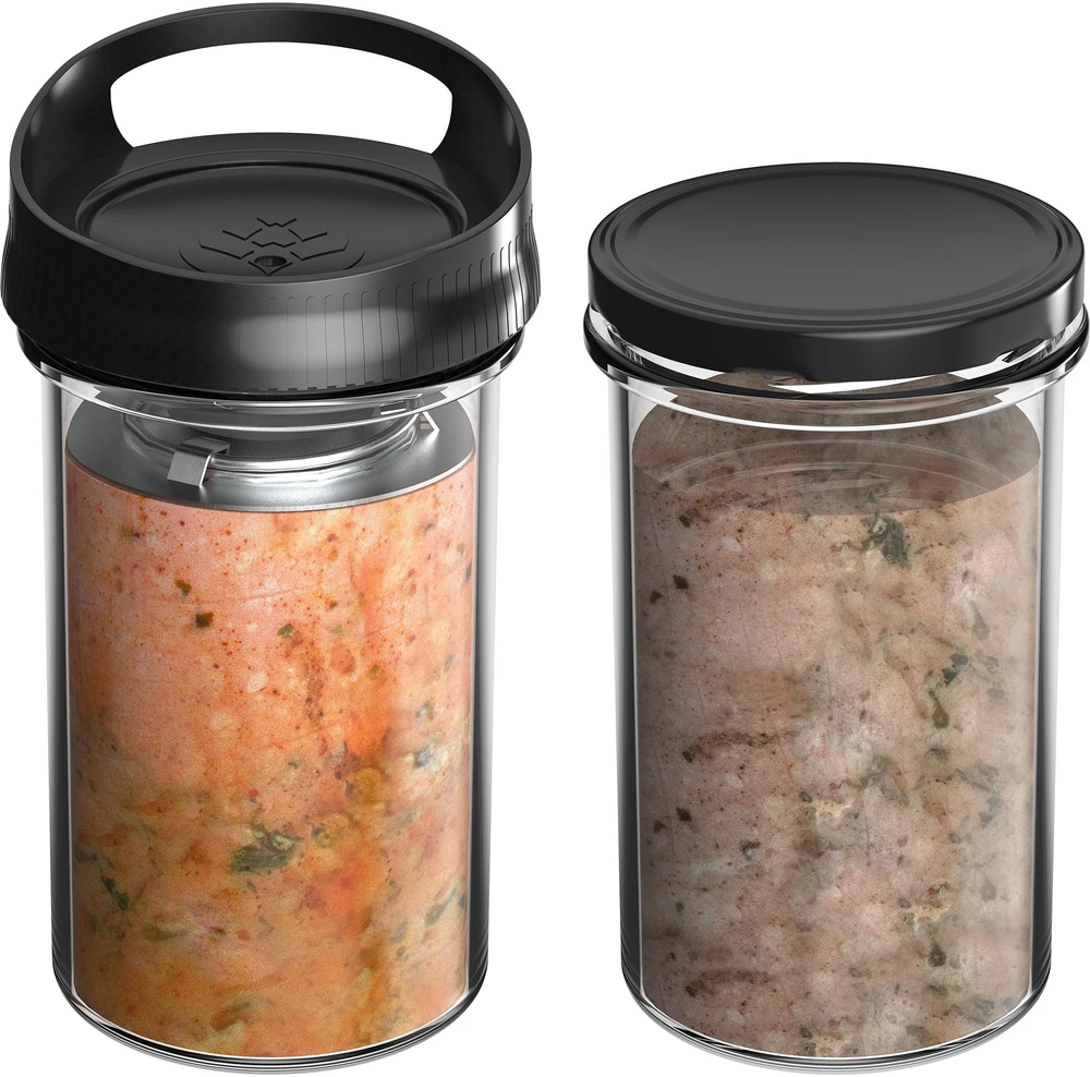 Stiklinis presuoklis – DUO rinkinys, 2 x 450 g talpos