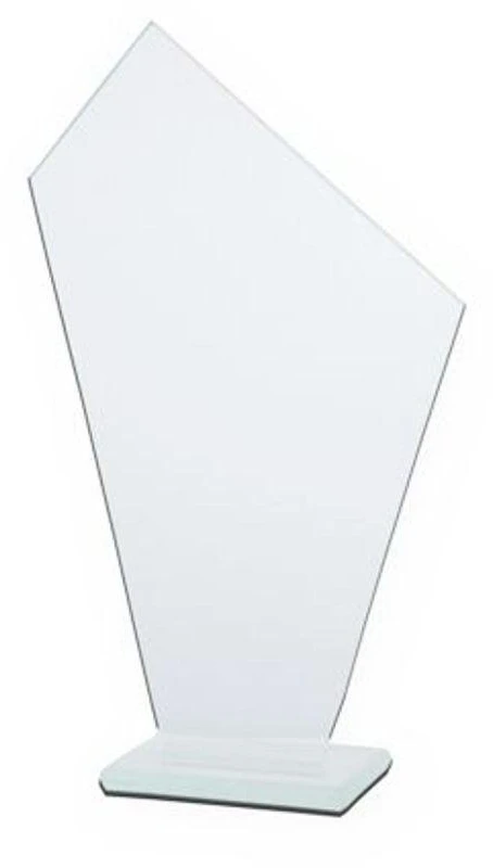 Stiklinis prizas su sulaužytu pagrindu