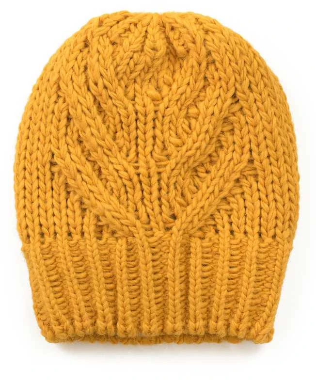 Stilinga prancūziška kepurė Mustard