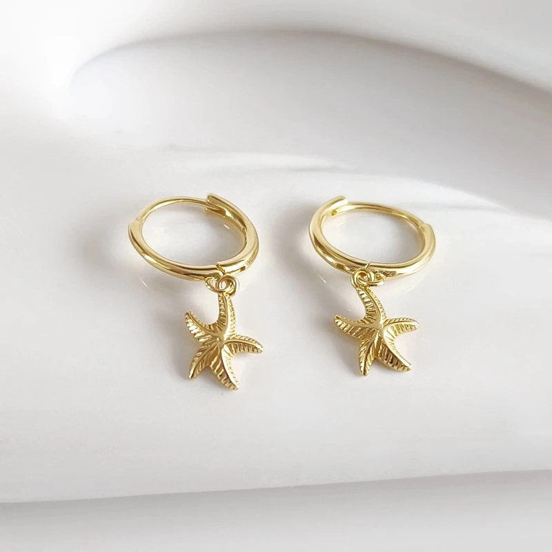 Stilingi auskarai Coral Gold