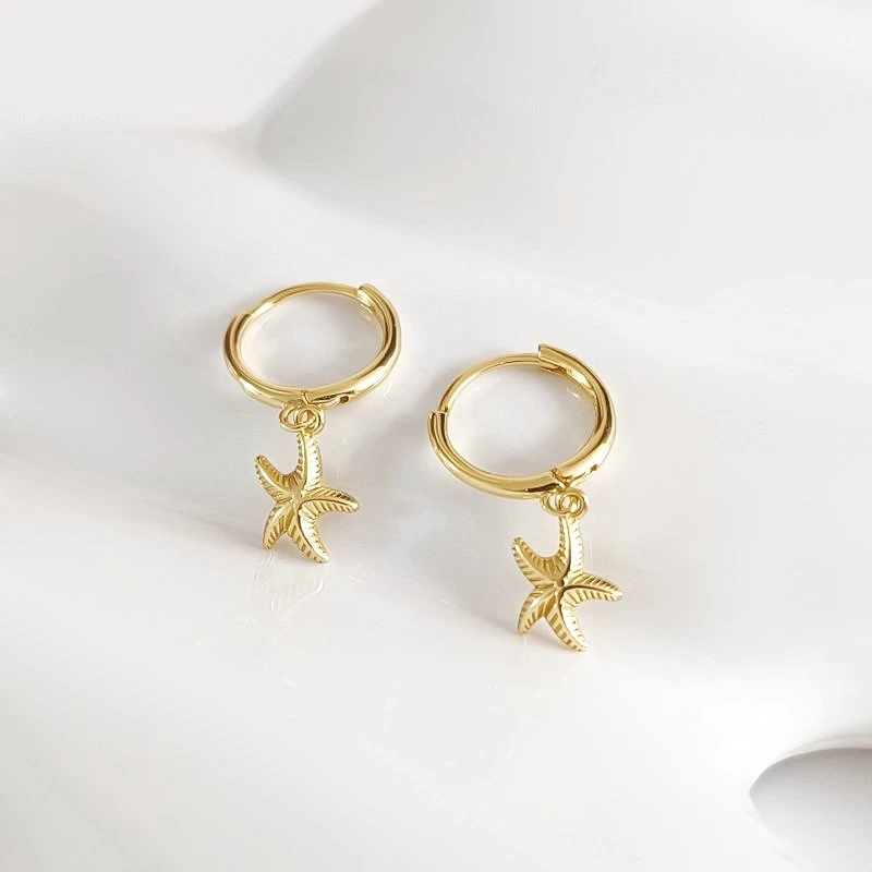 Stilingi auskarai Coral Gold
