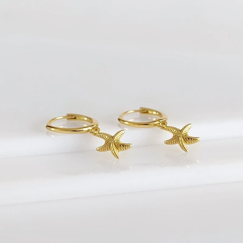 Stilingi auskarai Coral Gold