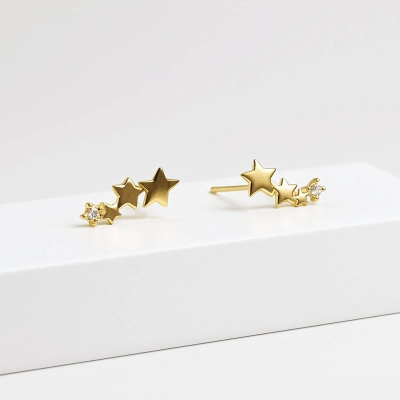 Stilingi auskarai Orion Gold