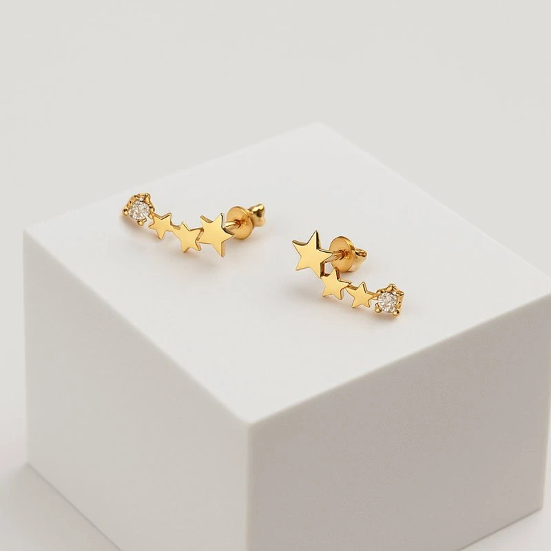 Stilingi auskarai Orion Gold