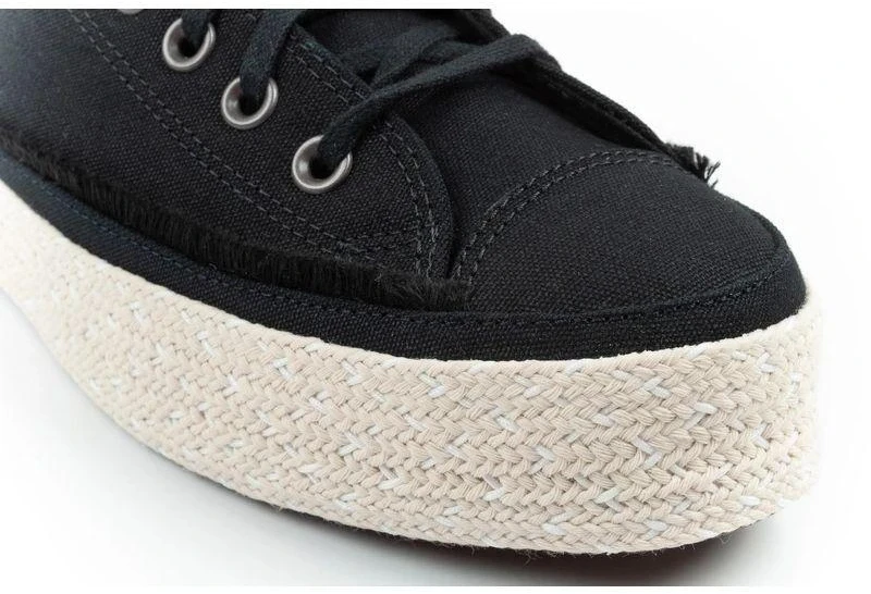 Stilingi ir patogūs moteriški Converse Chuck Taylor sportiniai bateliai-espadrilės, juodi