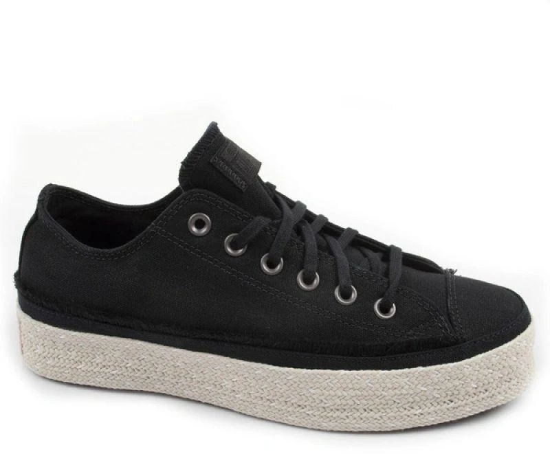 Stilingi ir patogūs moteriški Converse Chuck Taylor sportiniai bateliai-espadrilės, juodi