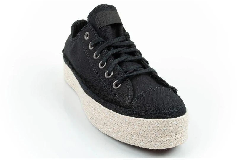 Stilingi ir patogūs moteriški Converse Chuck Taylor sportiniai bateliai-espadrilės, juodi