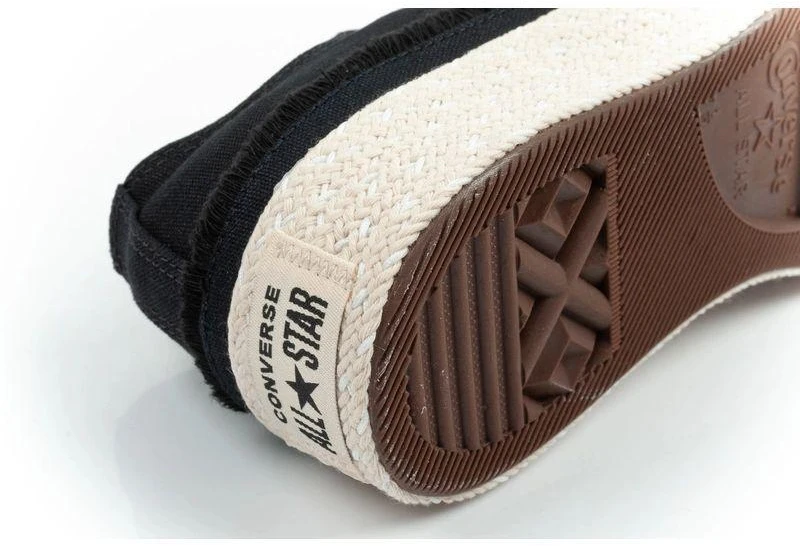 Stilingi ir patogūs moteriški Converse Chuck Taylor sportiniai bateliai-espadrilės, juodi