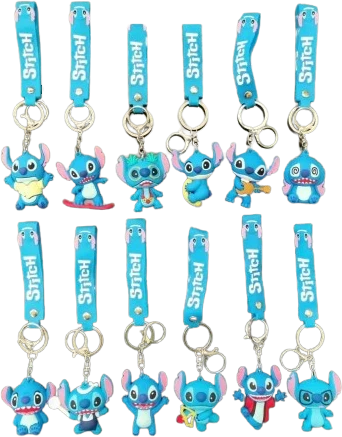 Stitch raktų pakabukas, 3 vnt