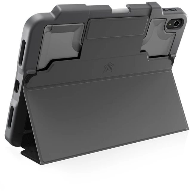 STM Dux Plus - Rugged dėklas skirtas Apple iPad 11" 2025 / 10.9" 2022 MIL-STD-810G with Apple Pieštukas Holder Juodas EDU/COM Version