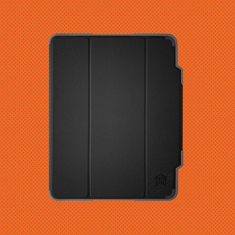 STM Dux Plus - Rugged dėklas skirtas Apple iPad 11" 2025 / 10.9" 2022 MIL-STD-810G with Apple Pieštukas Holder Juodas EDU/COM Version