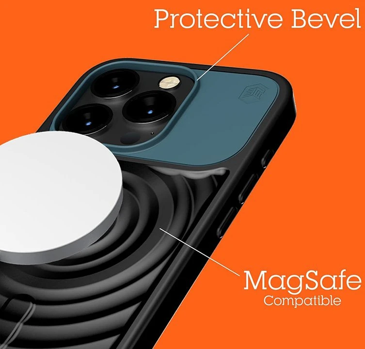 STM Reawaken Ripple MagSafe - dėklas skirtas Apple iPhone 15 Juodas / Atlantic