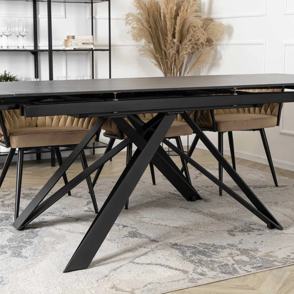 Stół MAXIME 160-240 cm Juodas marmur