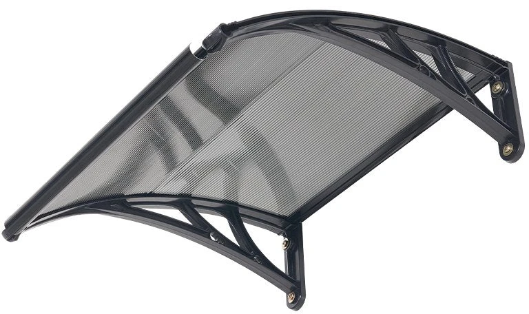 VEVOR Durų stogelis 61 x 61 cm, dūminis pilkas