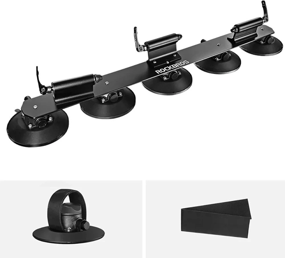 Rockbros XP1003 stogo bagažinė su siurbtuku 3 dviračiams - Juodas