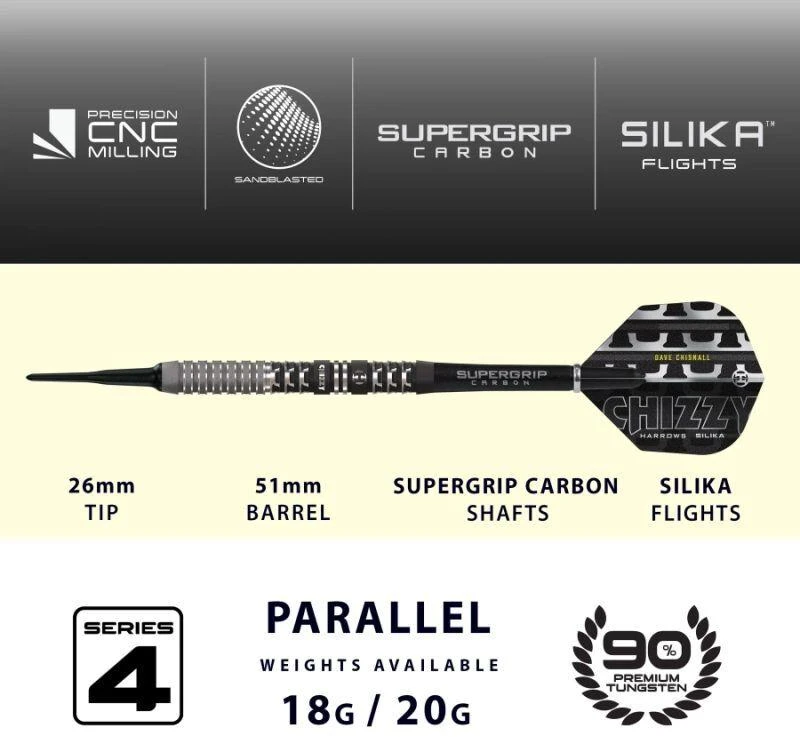 Strėlytės Harrows Chizzy Series 4, 90% minkšto galiuko
