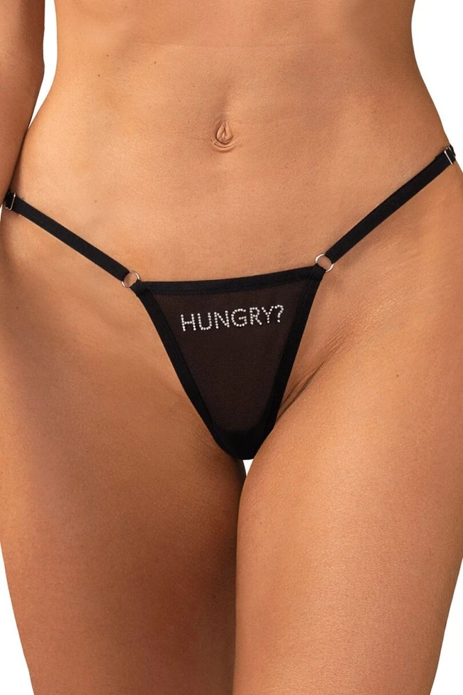 Stringai su užrašu „HUNGRY“ Obsessive