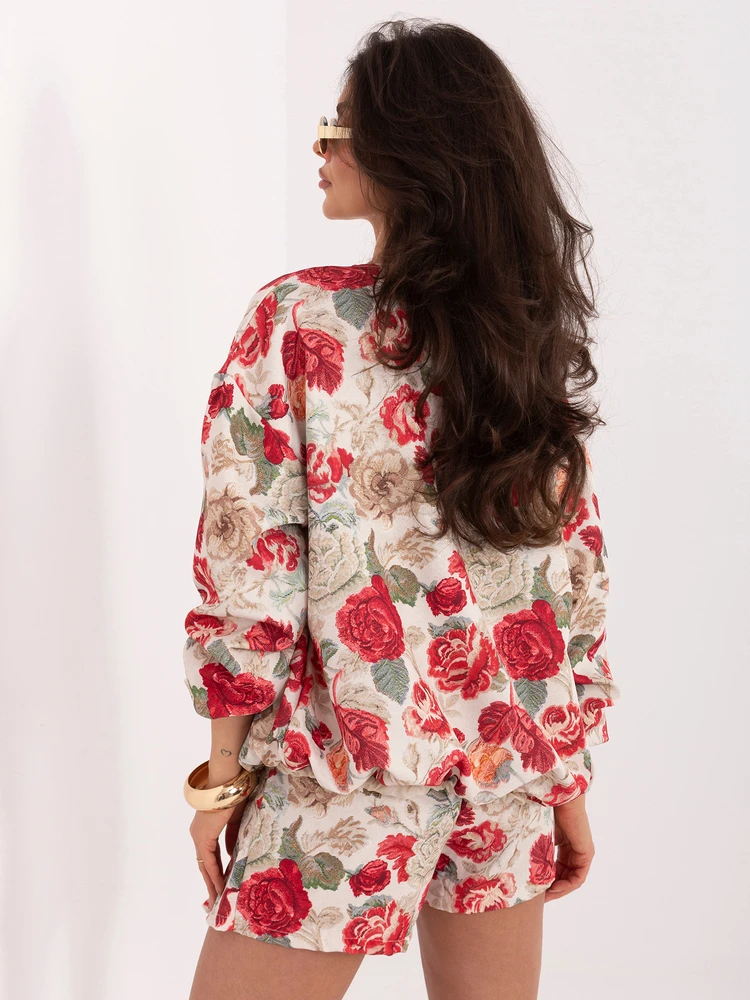 Raudona moteriška perėjimo striukė