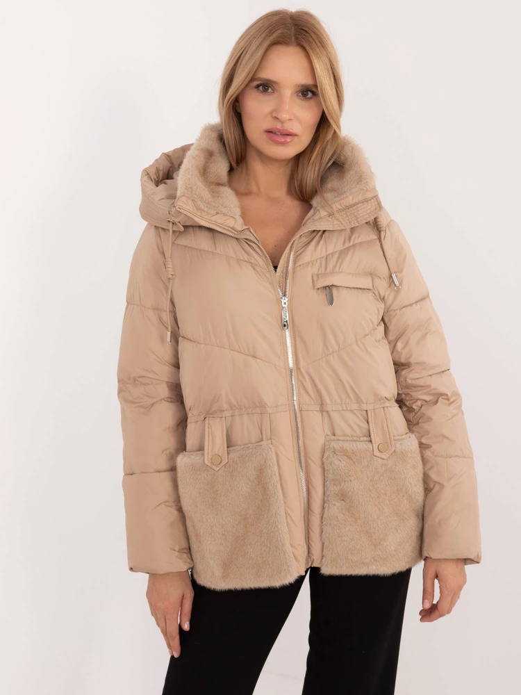 Striukė moterims-MBM-KR-2637.31P-camelowy