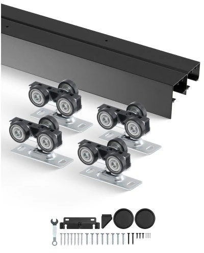 VEVOR Dviejų durų bėgių sistema 122 cm