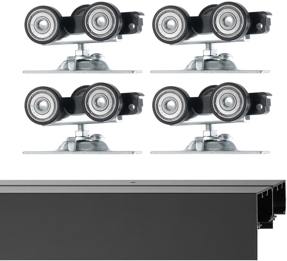 VEVOR Dviejų durų bėgių sistema 122 cm