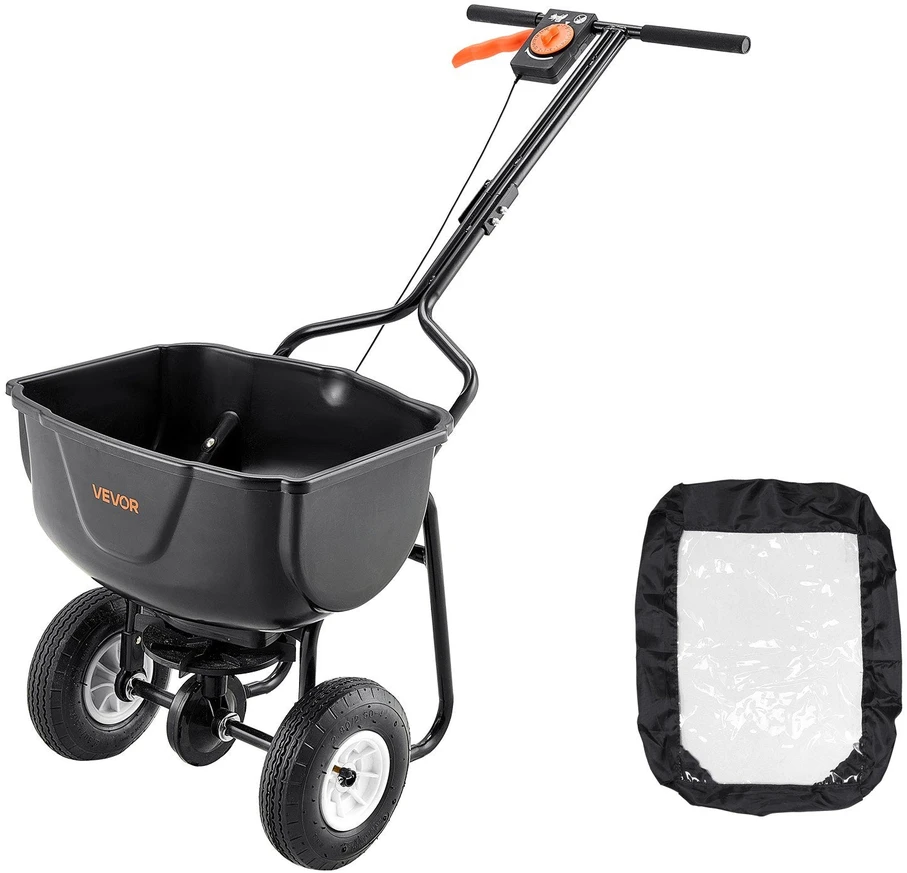 VEVOR Rankinis skleidėjas su tinkleliu, 27,2kg talpa