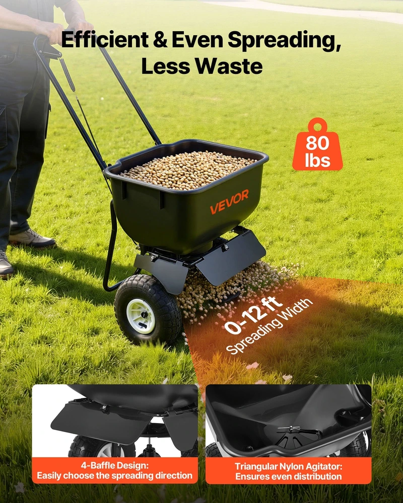 VEVOR Sodo sklaidos vežimėlis, 36.3kg talpa