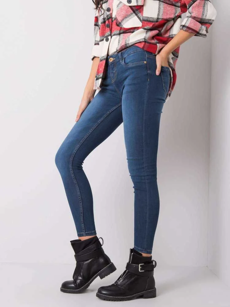 SUBLEVEL moteriški mėlyni skinny džinsai