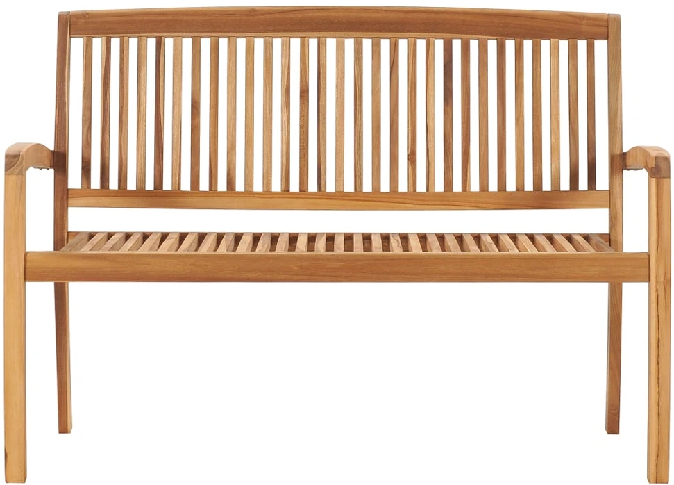 Sudedamas sodo suoliukas su pagalvėle, 128,5cm, tikmedis